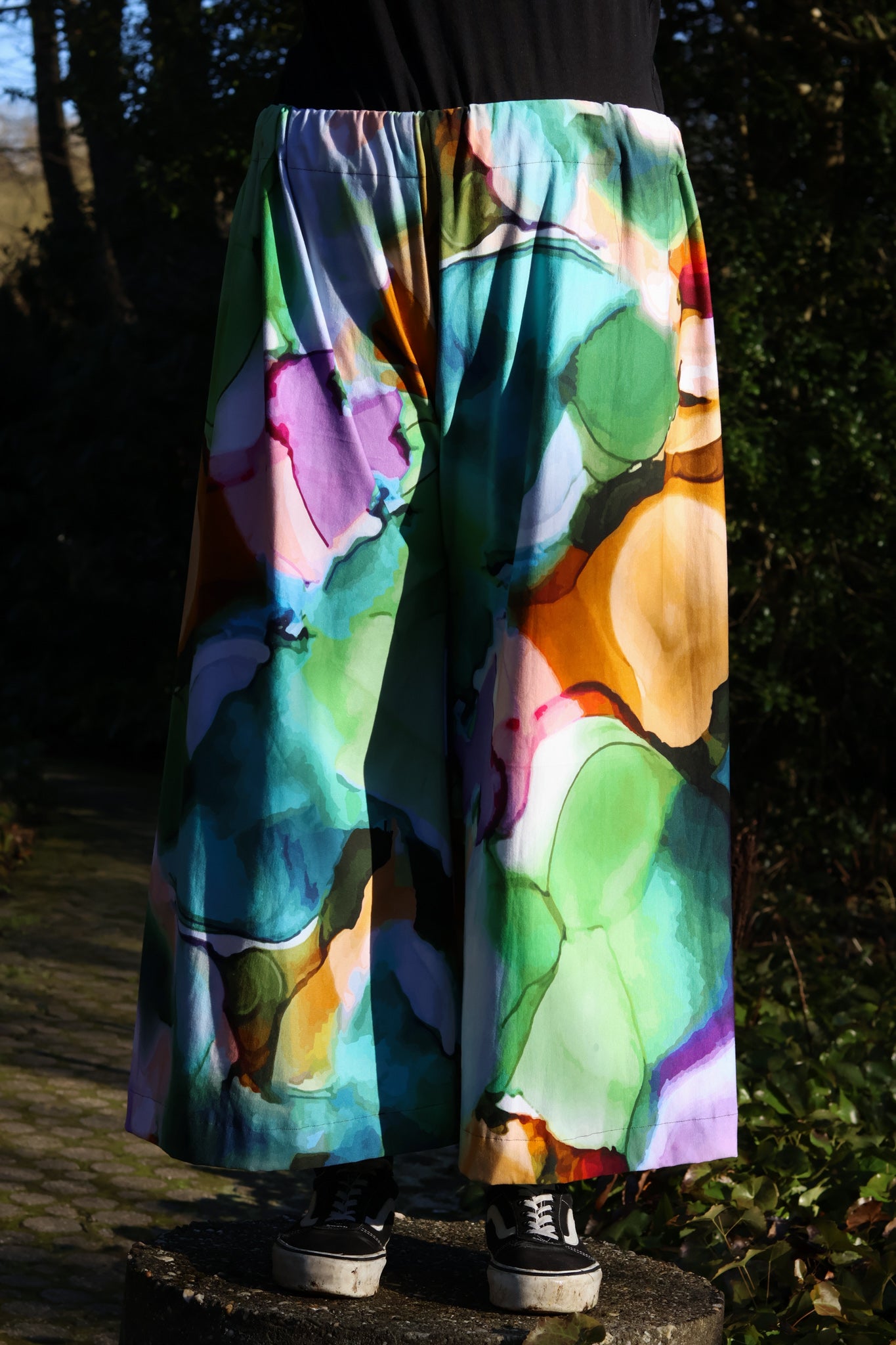 Bunte Weite Hose