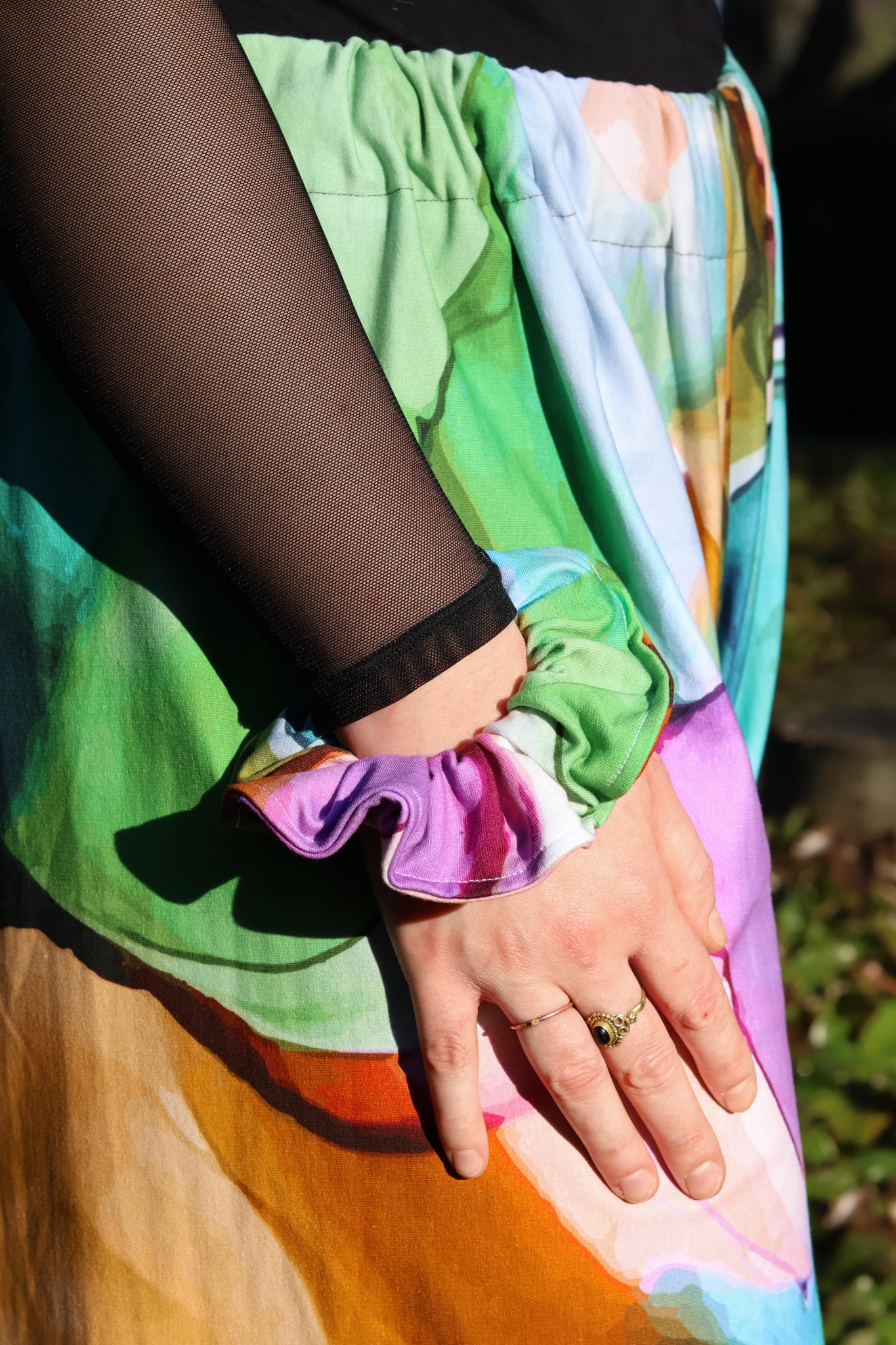 Bunte Weite Hose
