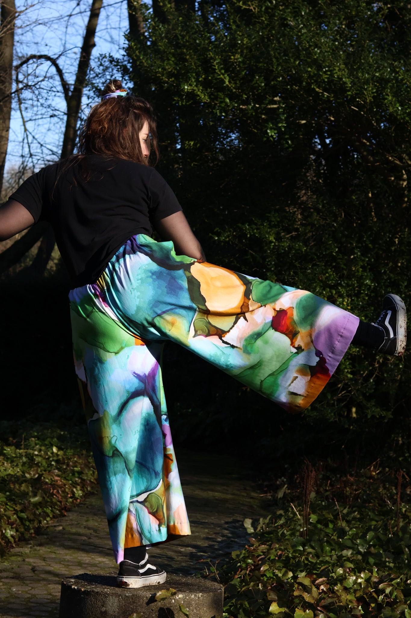 Bunte Weite Hose