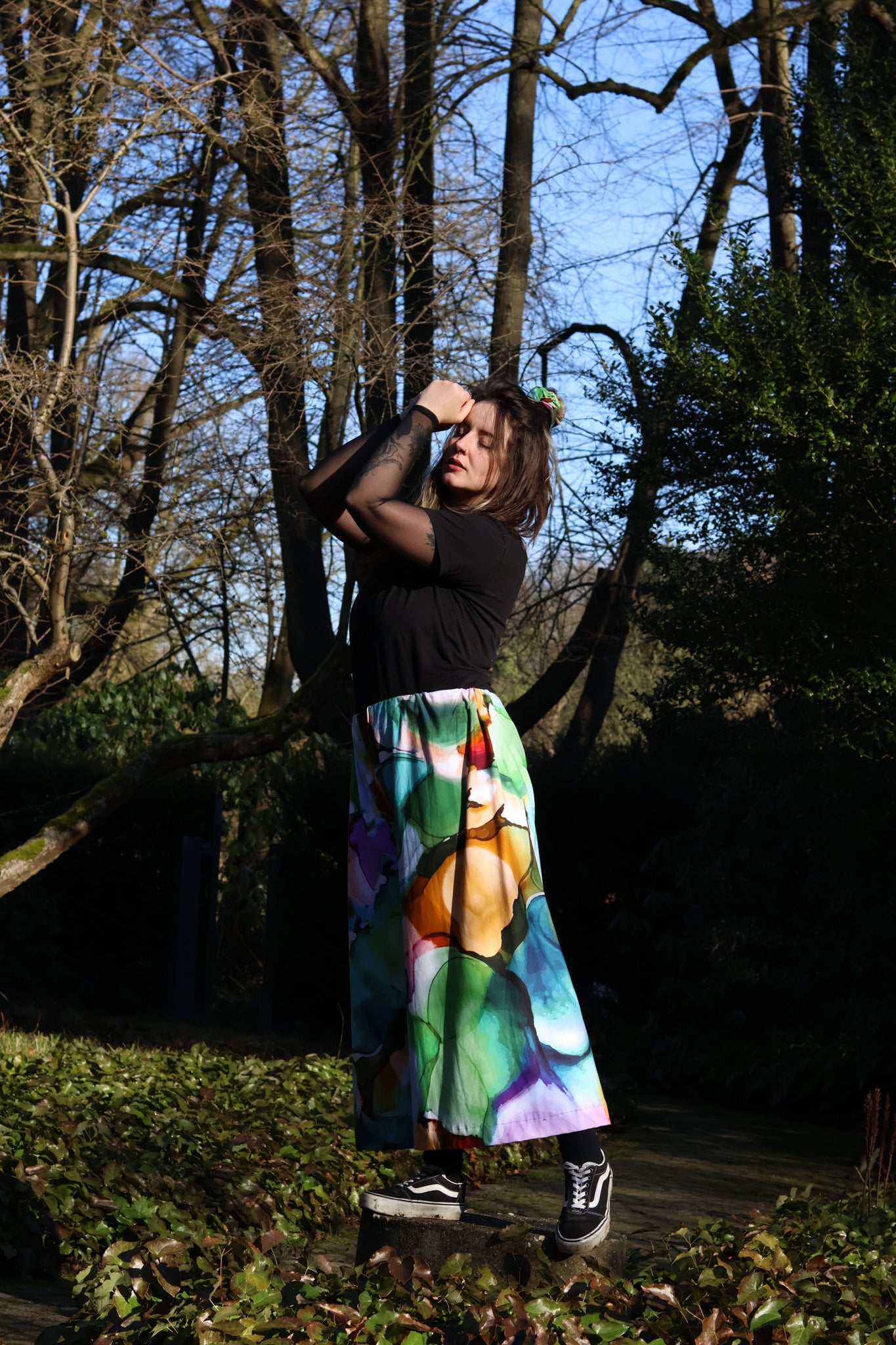 Bunte Weite Hose