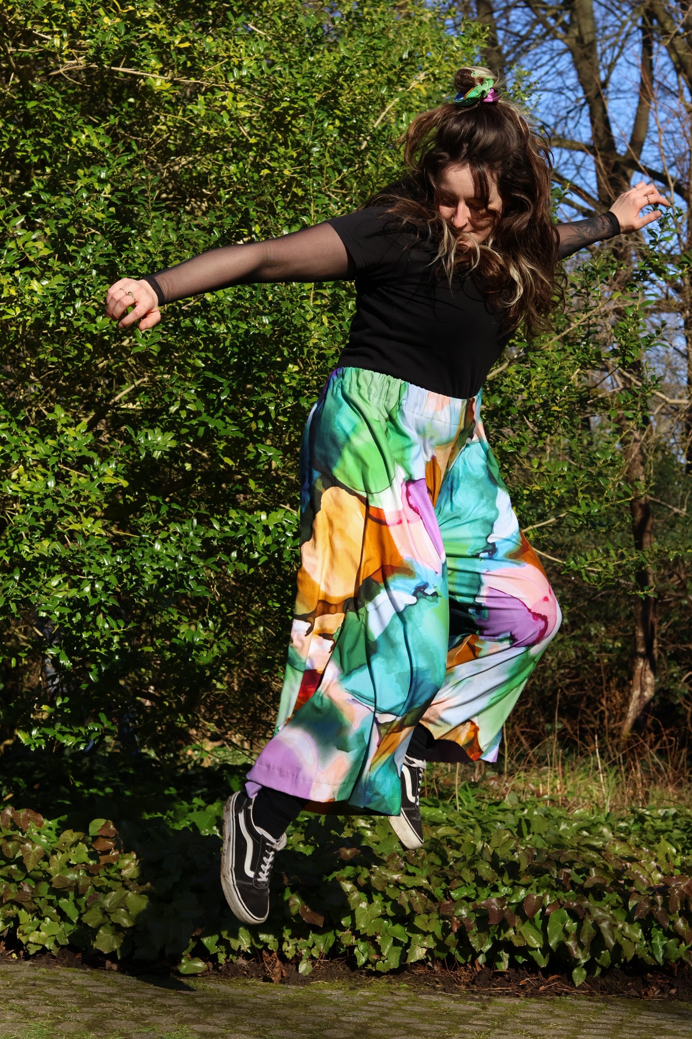 Bunte Weite Hose