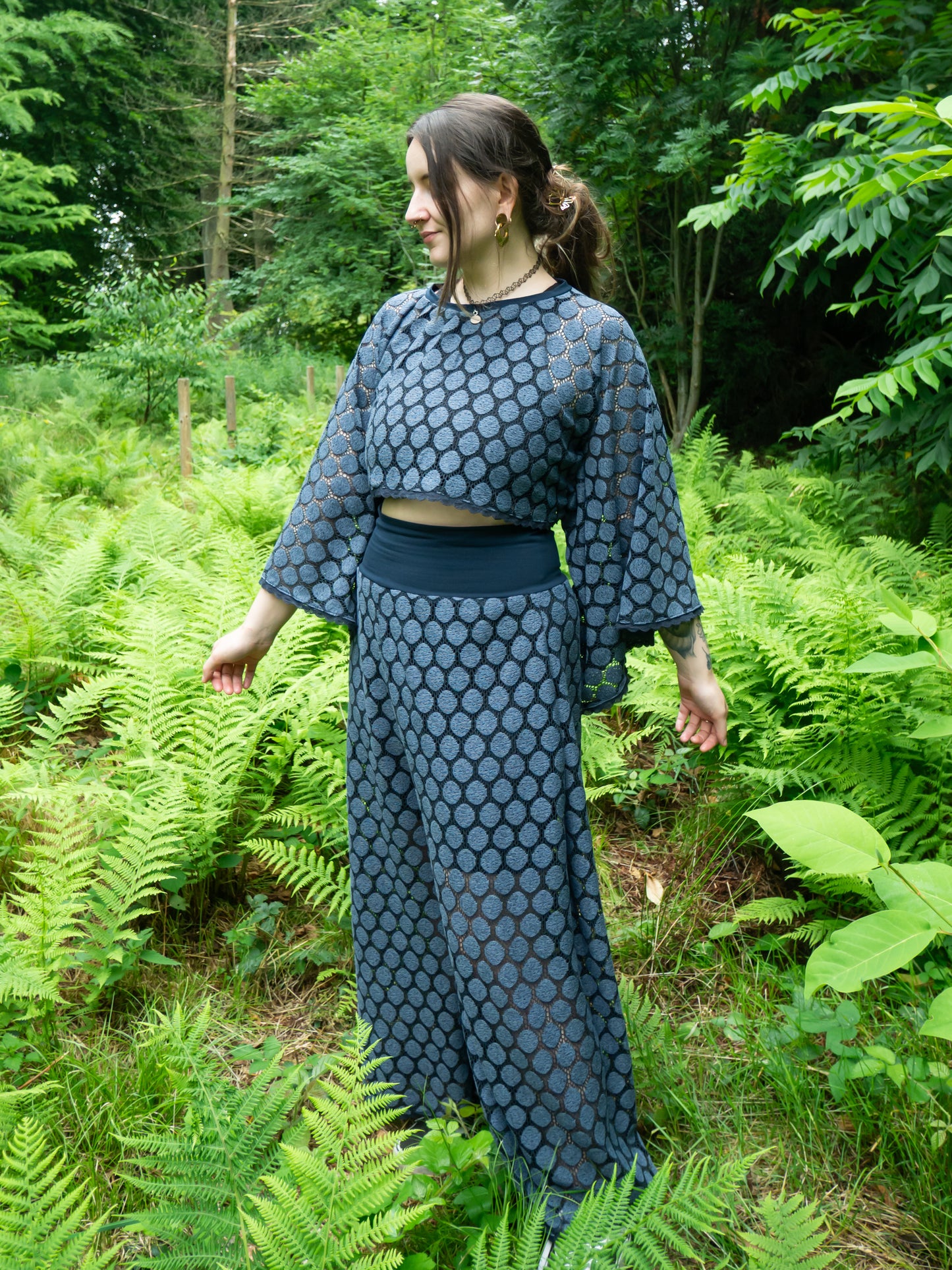 Blaues Spitzen Set