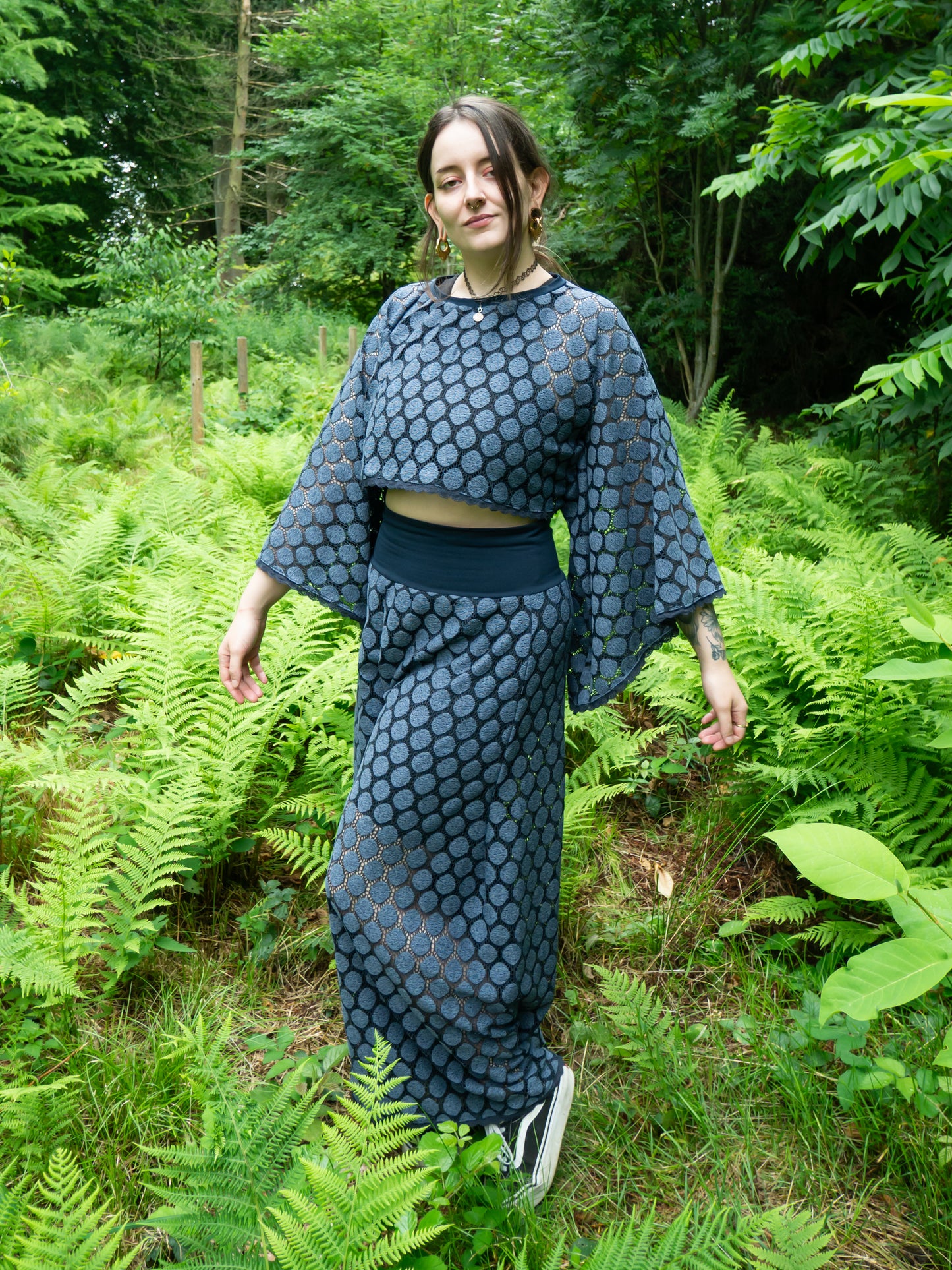 Blaues Spitzen Set