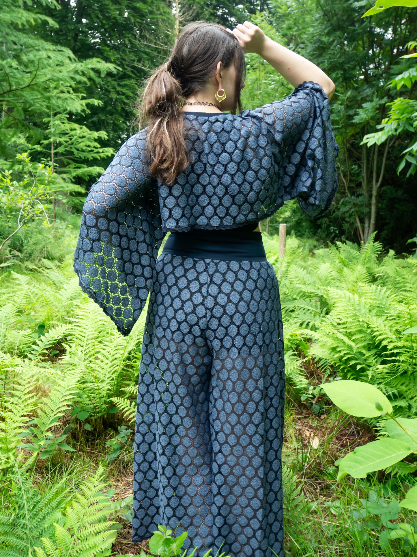 Blaues Spitzen Set